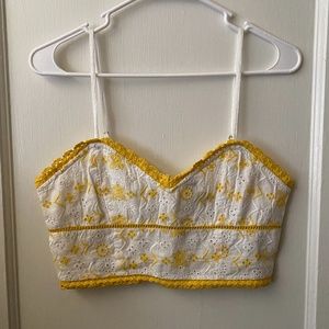 forever 21 floral eyelet embroidered bralette